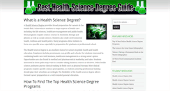 Desktop Screenshot of besthealthsciencedegree.com