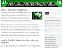 Tablet Screenshot of besthealthsciencedegree.com